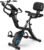 pooboo Folding Exercise Bike, Foldable Upright Stationary Bike, Indoor Cycling Magnetic X-Bike with 8-Level Adjustable Resistance, 6.6 LBS Flywheel, 300LB Capacity, Back Support Cushion for Home Gym