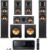 Klipsch Reference 5.2 Home Theater System, Bundle 2X R-625FA Floorstanding 2X R-12SW Subwoofer, R-52C Center, R-41M Bookshelf Speakers, and Yamaha RX-A2AB 7.2-Channel AV Receiver
