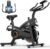 CURSOR FITNESS Exercise Bike, Brake Pad Stationary Bike for Home with Exclusive App, Stationary Bikes for Home with 300 lb Weight, Indoor Cycling Spin Bike Workout Bike with Extra Comfort Seat