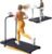 KASSADIN Walking Pad with Handle Bar, 2026 Upgrade Portable Small Treadmill with Handles for Home Small, 3.0HP Under Desk Walking Pad Treadmill with Incline, 0.6-7.6MPH, 350LBS