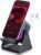 Wireless Bluetooth Induction Speaker, Phone Speaker Amplifier with Colorful Lights & 3500mAh Battery, Portable Phone Stand Compatible with iPhone/iPad/Android/Samsung – Black