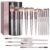 BS-MALL Makeup Brush Set 18 Pcs Professional Foundation Powder Concealers Eyeshadow Blush Synthetic Makeup Brushes with Labeled instruction Black Case Upgraded Version