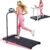 Portable Walking Pad Treadmill with Incline, Small Walking Pad with Handle Bar, Treadmills for Home Small Space, 3.0HP Electric Small Mini Treadmill for Exercising, 0.6-7.6MPH, 350LB Capacity
