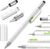 Multi-tool Pen, 6-in-1 Gadget for Men Women, Silver Aluminum Handle for DIY, Father’s Day, Birthdays