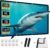 100 inch Projector Screen,DUYIKJ Foldable Washable Portable Rear Front Projector Screen 4K Indoor Outdoor 16:9 HD Projection Movies Screen for Backyard Home Theater Office