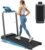 WELLFIT Folding Treadmill with Incline,320+ lbs Capacity Portable Treadmills with Handlebar, Under Desk Treadmill for Home Office,Low Noise Walking Pad with Smart Voice Control for Jogging Running