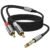 1/4″ to Dual RCA Audio Cable 3.3FT, 6.35mm Stereo Jack to RCA Male Audio Y Splitter Cable for AV Receiver, Amplifier, Speaker.