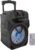 Pyle 8″ Portable Bluetooth PA Speaker – 500W Rechargeable Indoor/Outdoor Karaoke Machine Sound System – Multi-Color LED Party Lights, Mic Input, FM Radio, MP3/USB & Remote Control (Black)
