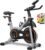 OLIXIS Exercise Bike with APP Control, Brake Pad Stationary Bikes with Quiet Magnetic Resistance, Indoor Cycling Spin Workout Bike with 300.0 lbs Weight Capacity, Classic Orange