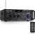 Pyle 200W Stereo Power Amplifier with Bluetooth – Dual Channel Audio Receiver – LED Display – RCA – USB – SD – MIC IN – FM Radio – AUX Input – Perfect for Home & Computer Audio – PDA29BU.5