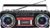 Retro 80’s Cassette Player Recorder with AM/FM/SW Radio, Bluetooth Boombox, USB, Built-in MIC for Voice Recording, RGB Colorful Lights, Headphone Jack, AC or Battery Powered