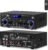 Amp10 Amplifier Home Audio,400W Power Amplifier 2 Channel Stereo Receiver with Bluetooth 5.0,Active Subwoofer Output, FM Radio, USB/SD/AUX, MIC, Remote Control for Home Theater