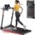 TOPUTURE Walking Pad with Adjustable Handle Bar & 10% Incline, Foldable Treadmill for Home, Portable Walking Pad with Desk, LED Display & App and Remote Control