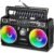 PRUNUS 750 AM FM Radio Portable with Bluetooth Dual Speakers, USB/TF Card Playback, USB-C/Solar Rechargeable Radios, Bluetooth Radio, Transistor Radios Portable AM FM
