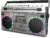 ION Audio Retro Glow Boombox – Deluxe Stereo AM/FM Radio Cassette Dual Speakers Full-Range Bass and Bluetooth (Renewed)