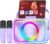 Karaoke Machine,Portable Bluetooth Speaker with 2 Wireless Microphone for Adults & Kids with LED Lights, Karaoke Microphone with PA System Supports USB/TF/AUX,Gift for Party (Purple)