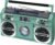 Studebaker SB2145TE 80’s Retro Street Bluetooth Boombox with FM Radio, CD Player, LED EQ, 10 Watts RMS Power and AC/DC in Teal